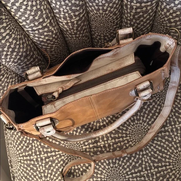 Bed Stu Rockababy Leather Cashew Rustic Nectar Lux Satchel Bag - Picture 4 of 16